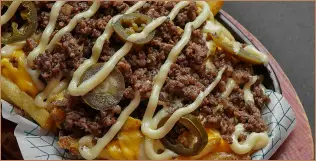 Loaded Beef Fries <span style="color: white"><br>8$</br></span></p>