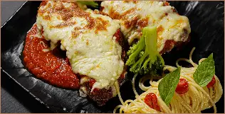 Chicken Parmesan <span style="color: white"><br>14$</br></span></p>